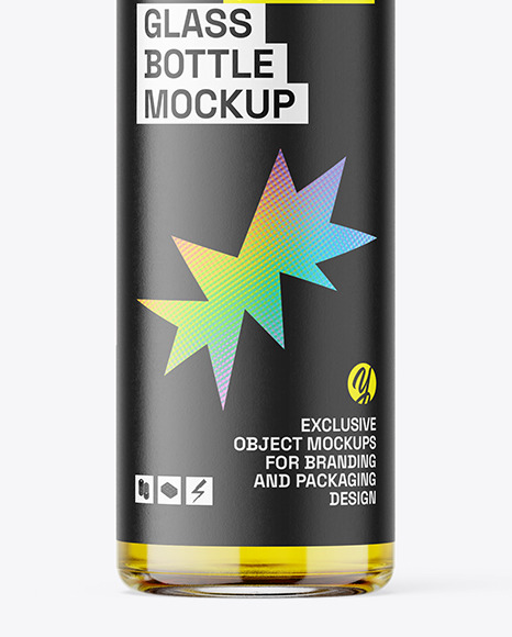 Clear Olive Oil Bottle Mockup