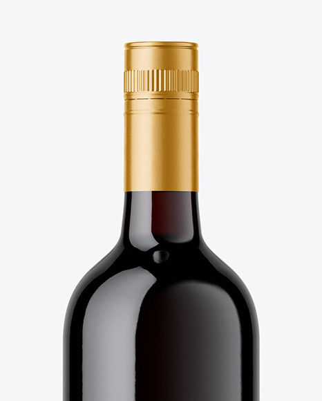 Red Wine Bottle Mockup