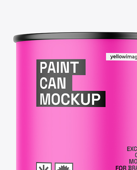 Matte Paint Can Mockup