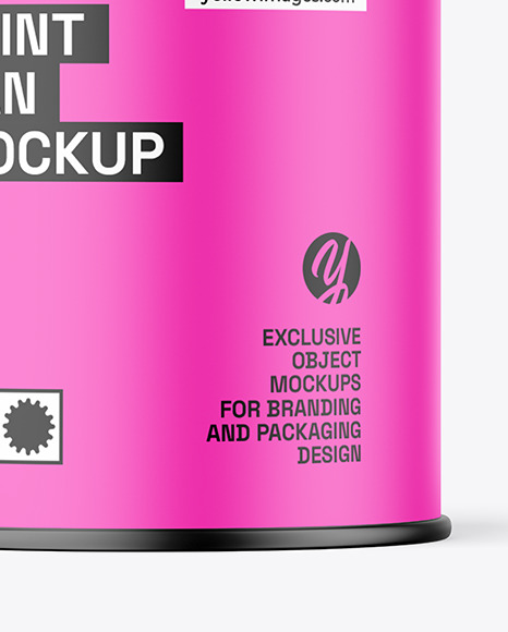 Matte Paint Can Mockup