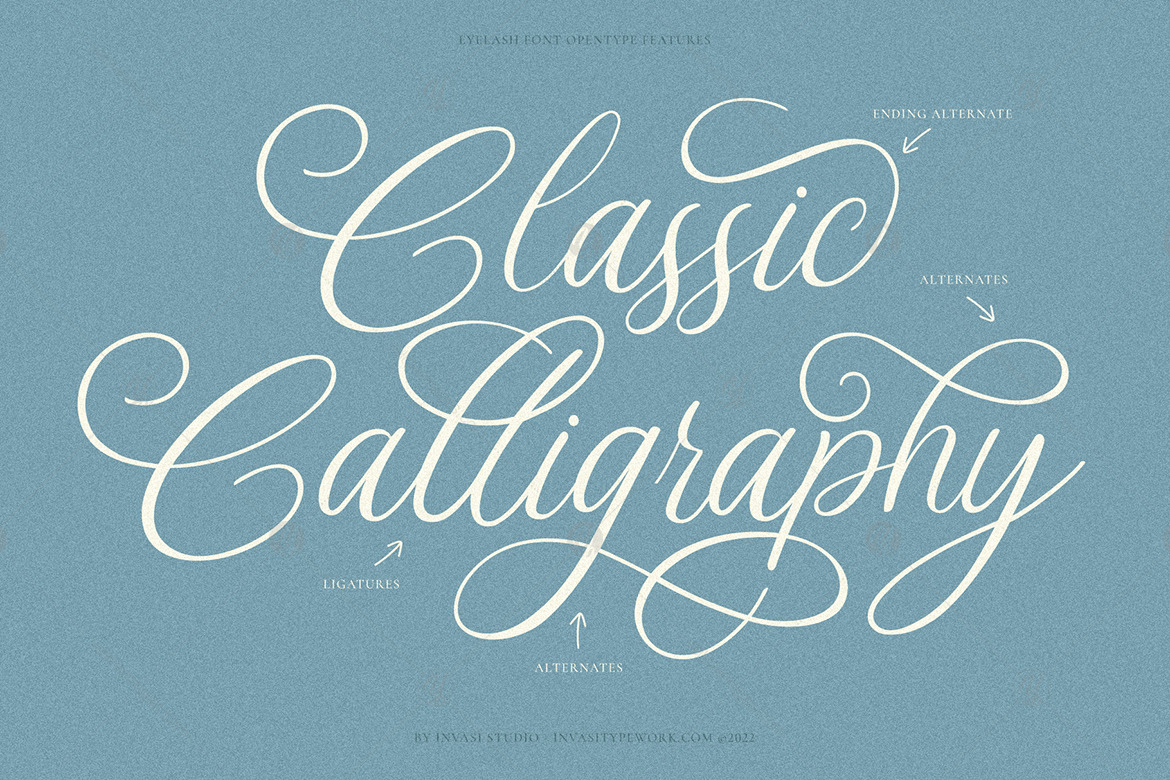 Eyelash - Decorative Script Font Eyelash - Decorative Script Font