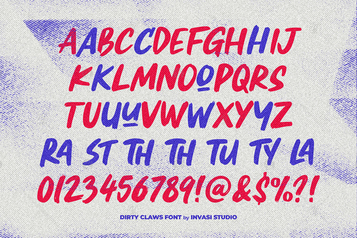 Dirty Claws - Brushy Display Font