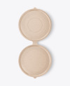 Round Kraft Pizza Tray Mockup