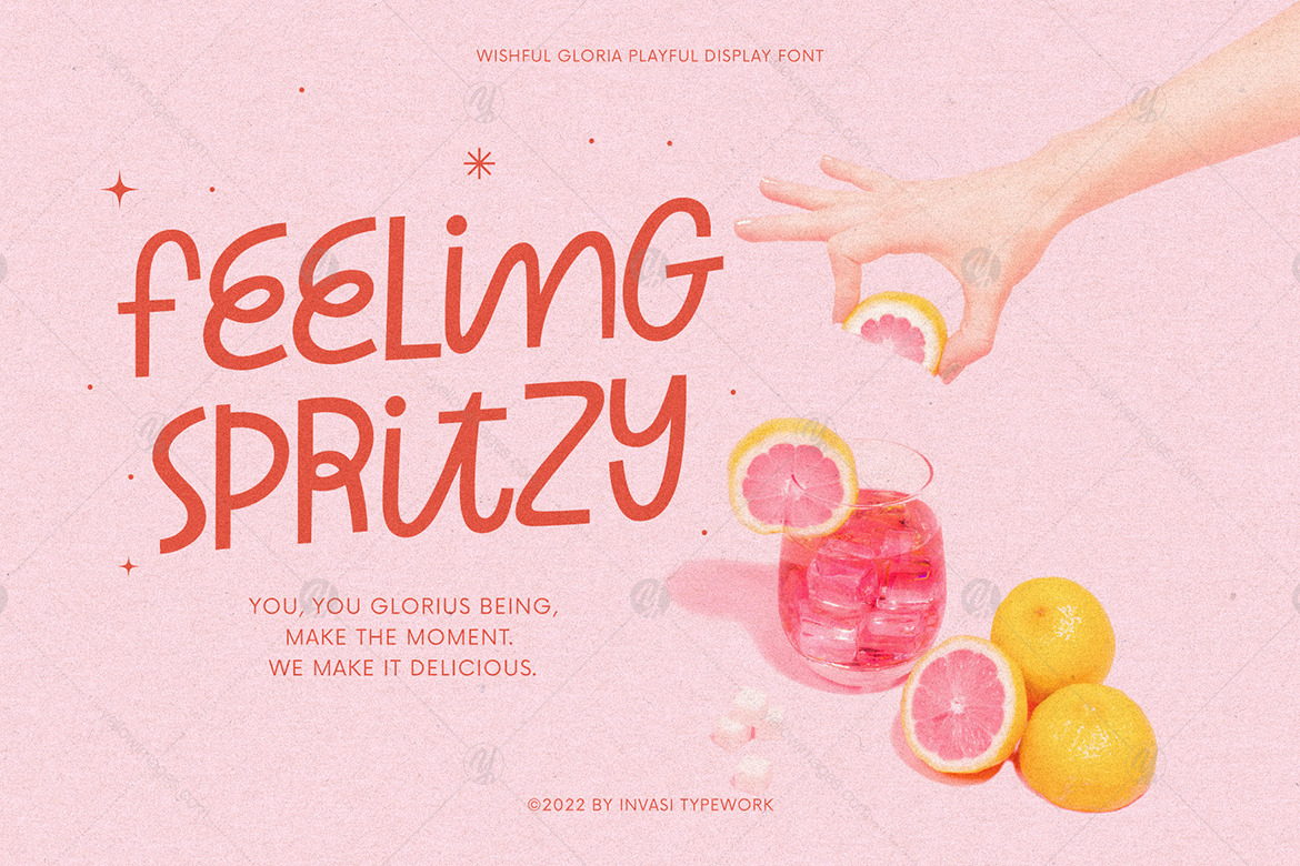 Wishful Gloria - Playful Curly Font Wishful Gloria - Playful Curly Font