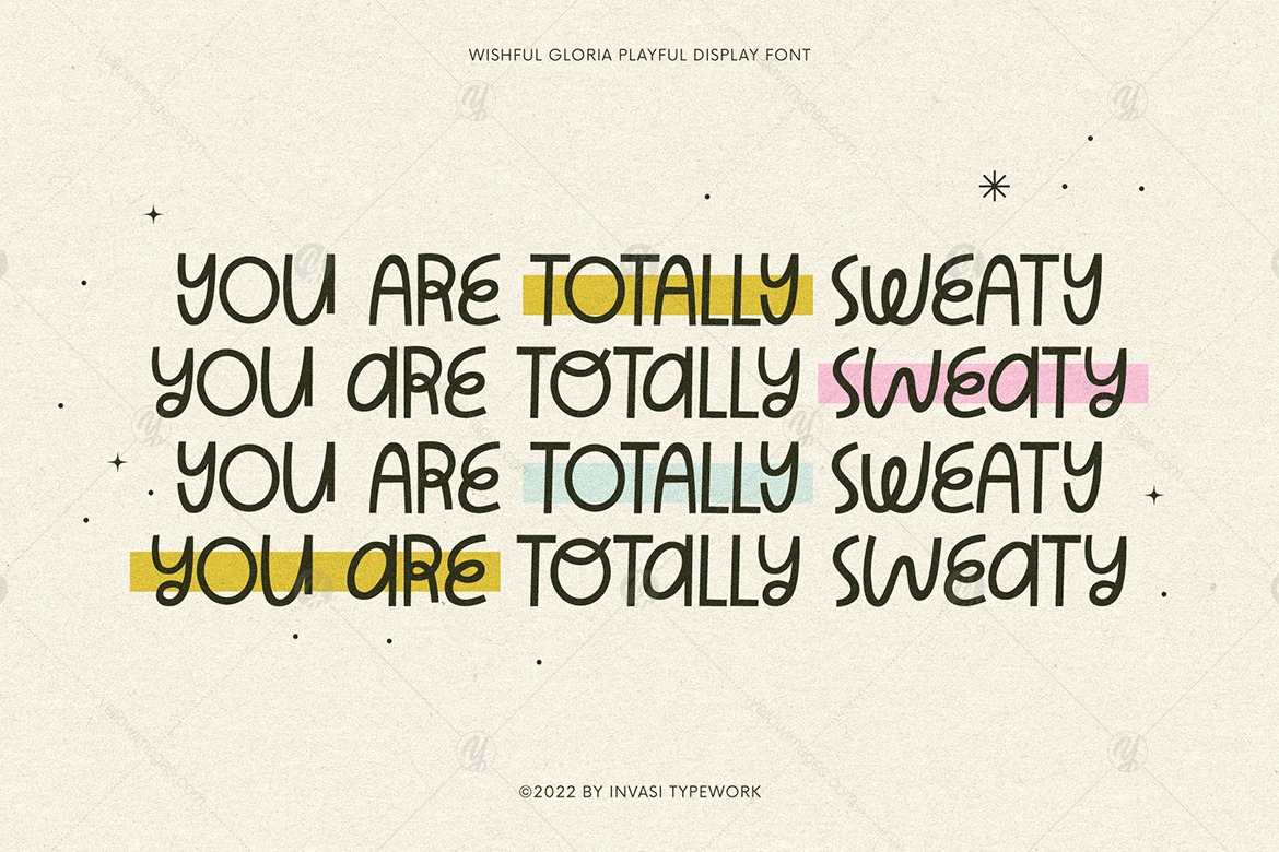 Wishful Gloria - Playful Curly Font Wishful Gloria - Playful Curly Font