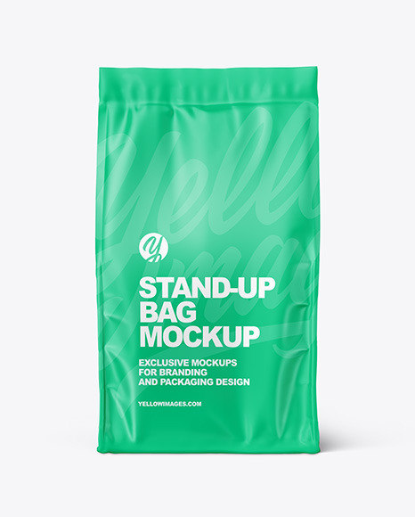 Matte Stand-up Bag Mockup