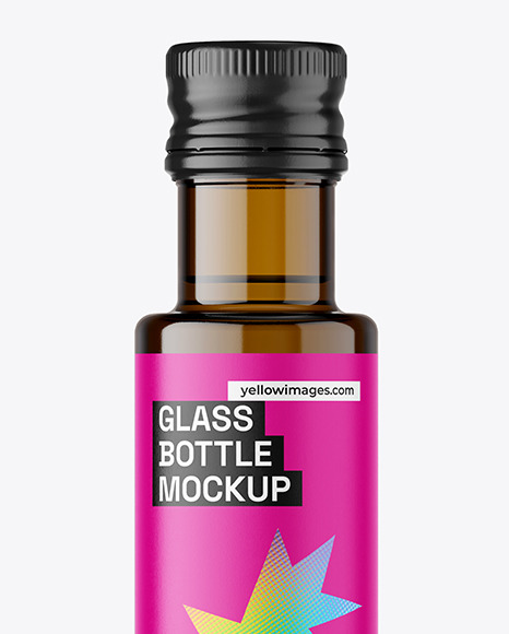 Amber Olive Oil Bottle Mockup