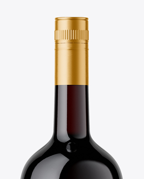 Red Wine Bottle Mockup