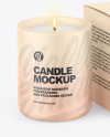 Matte Candle W/ Box Mockup