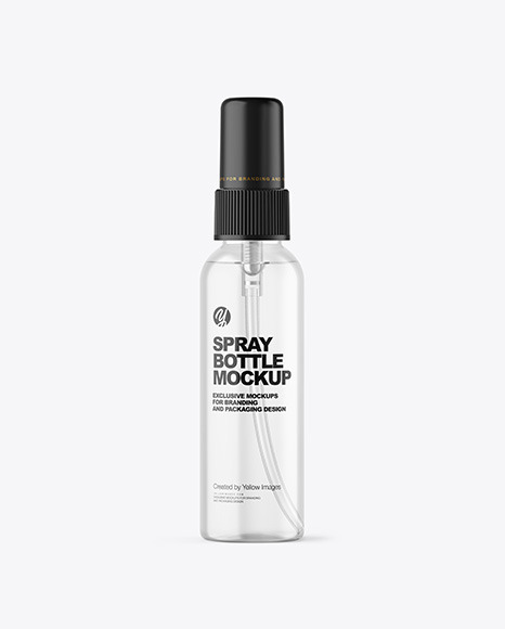 Clear Spray Bottle Mockup