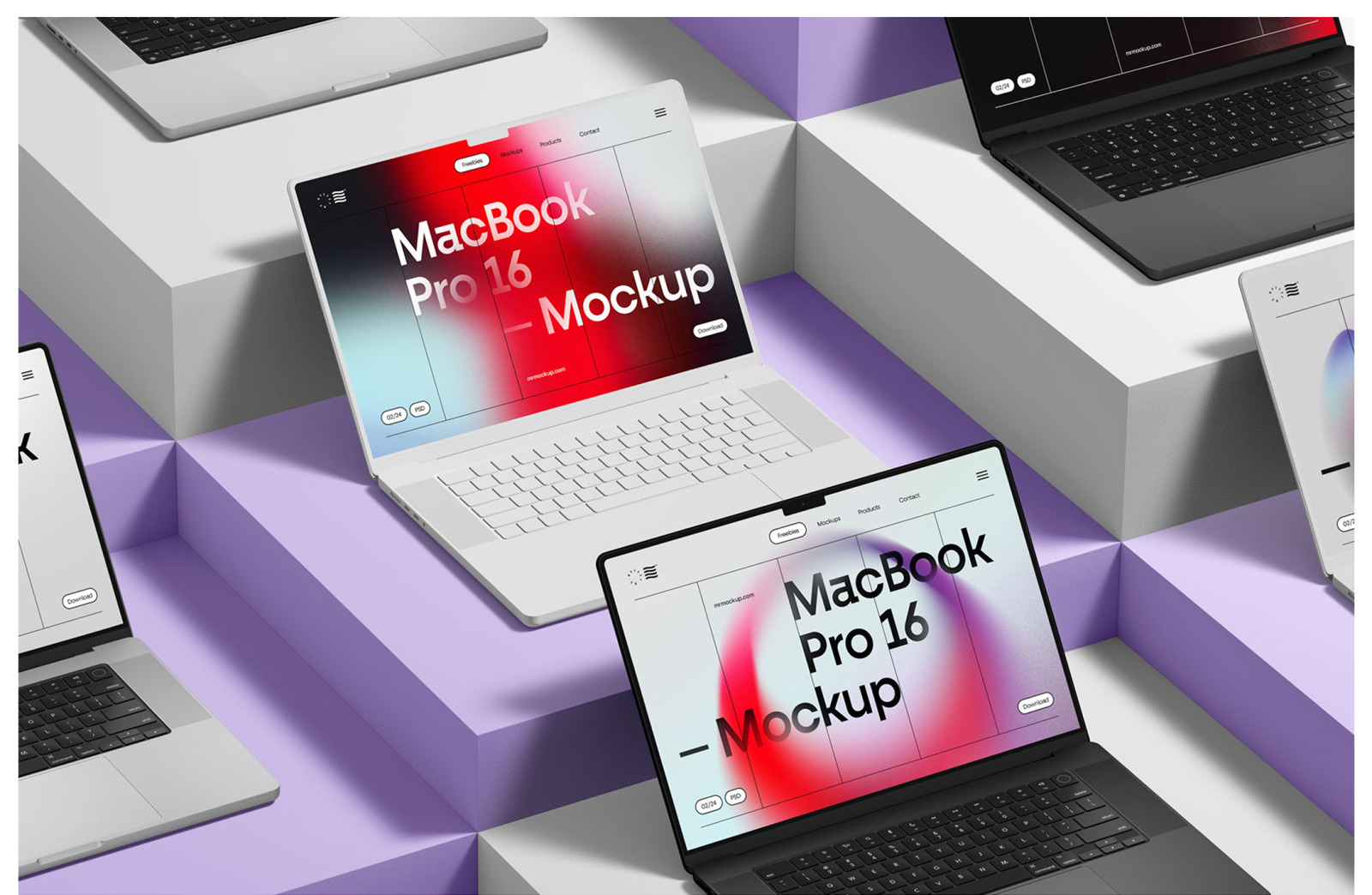 MacBook Pro 16 Mockups On Yellow Images Creative Store - 105102