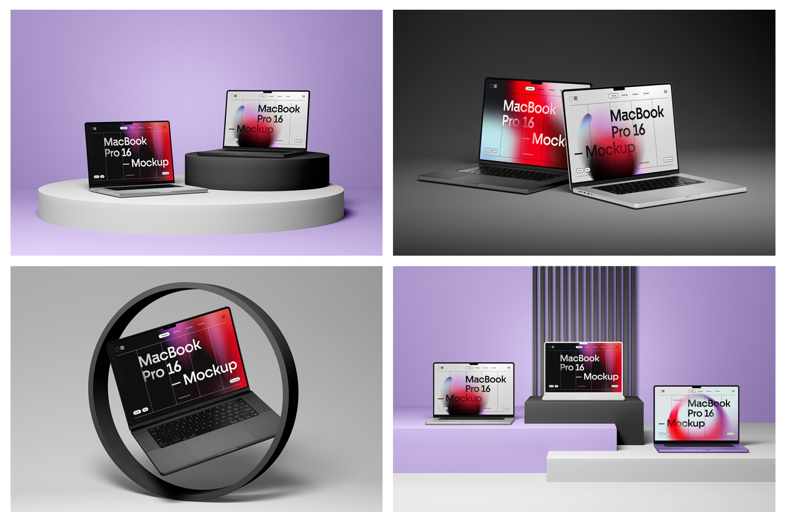 MacBook Pro 16 Mockups MacBook Pro 16 Mockups