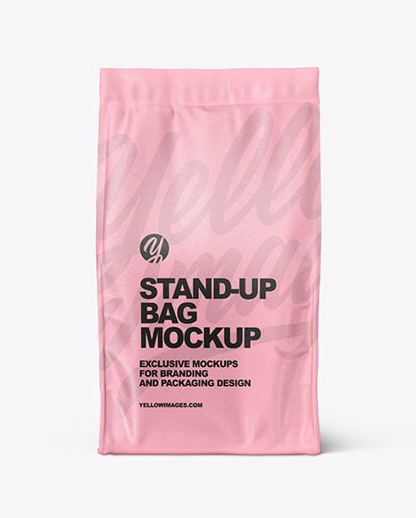 Textured Stand-up Bag Mockup