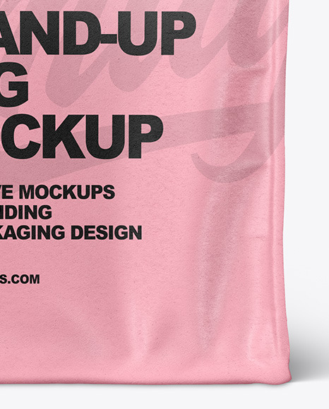 Textured Stand-up Bag Mockup