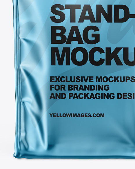 Metallic Stand-up Bag Mockup