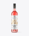 Clear Glass Pink Wine Bottle Mockup