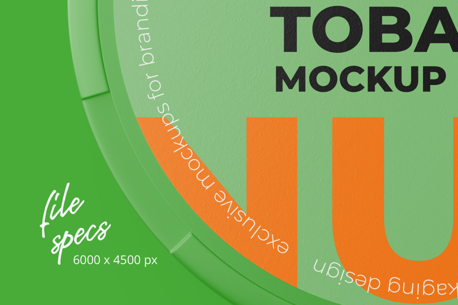Snus Chewing Tobacco Can Mockup. Top view Snus Chewing Tobacco Can Mockup. Top view
