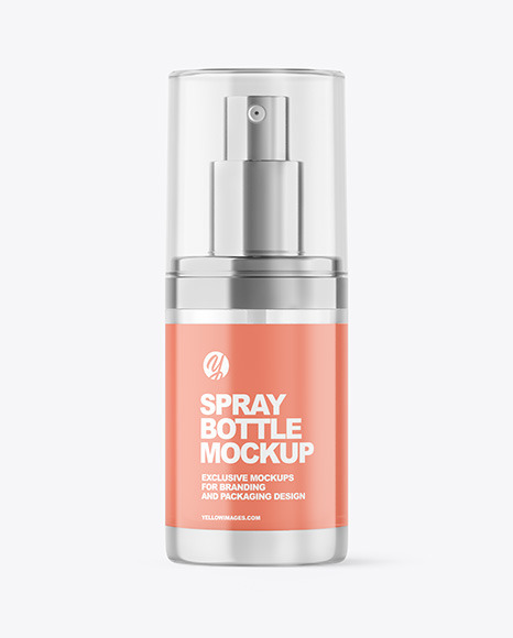 Clear Spray Bottle Mockup