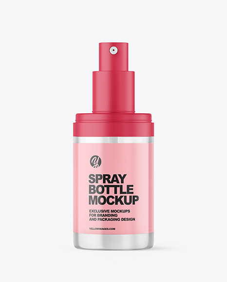 Clear Spray Bottle Mockup