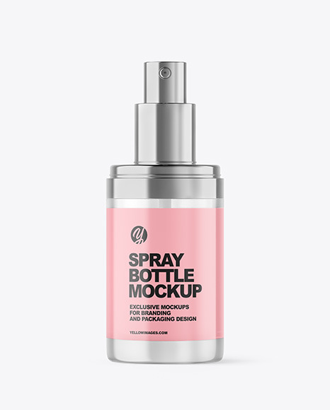 Clear Spray Bottle Mockup