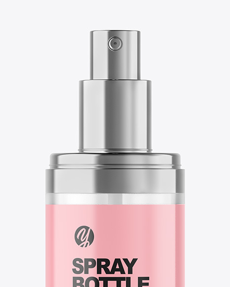 Clear Spray Bottle Mockup