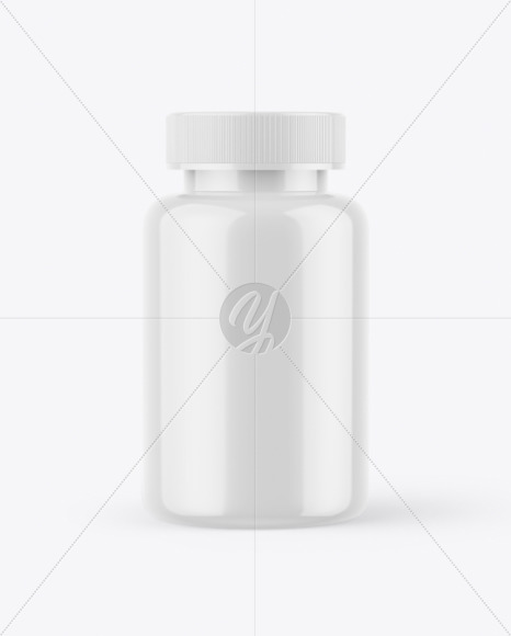 Glossy Pills Bottle Mockup