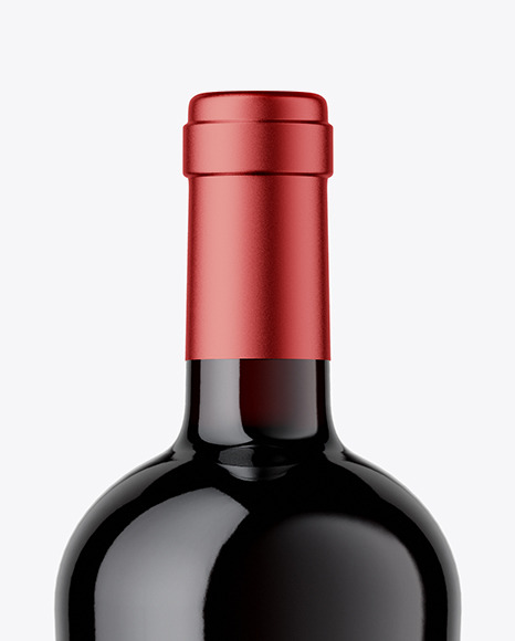 Red Wine Bottle Mockup