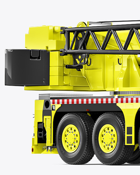 Truck Crane Mockup - Half Side View