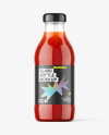 Clear Glass Tomato Juice Bottle Mockup