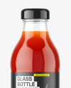 Clear Glass Tomato Juice Bottle Mockup