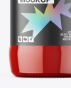 Clear Glass Tomato Juice Bottle Mockup