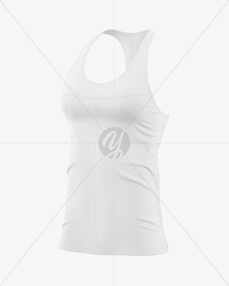 Tennis Top Mockup - Half Side view