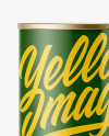 Tin Can With Paper Label Mockup