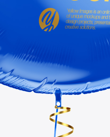 Glossy Round Foil Balloon Mockup