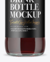 Clear Glass Beugel Red Drink Bottle Mockup Clear Glass Beugel Red Drink Bottle Mockup