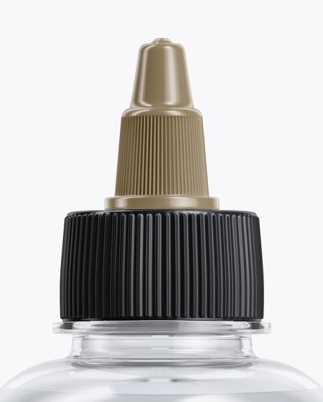 Clear Plastic E-liquid Bottle Mockup