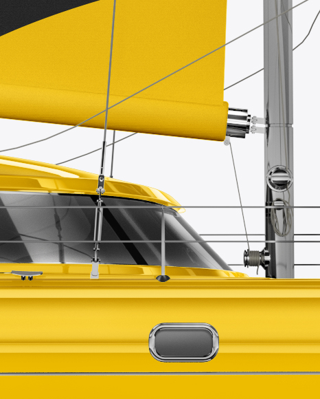 Catamaran Mockup - Side View