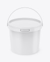 Plastic Bucket Mockup - Front View (High-Angle Shot)