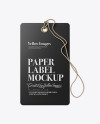 Paper Label With Rope Mockup