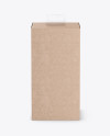 Kraft Paper Box with Hang Tab Mockup - FrontView (high-angle shot)