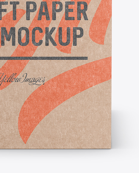 Kraft Paper Box with Hang Tab Mockup - FrontView (high-angle shot)