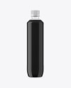 500ml Clear PET Bottle W/ Black Water Mockup