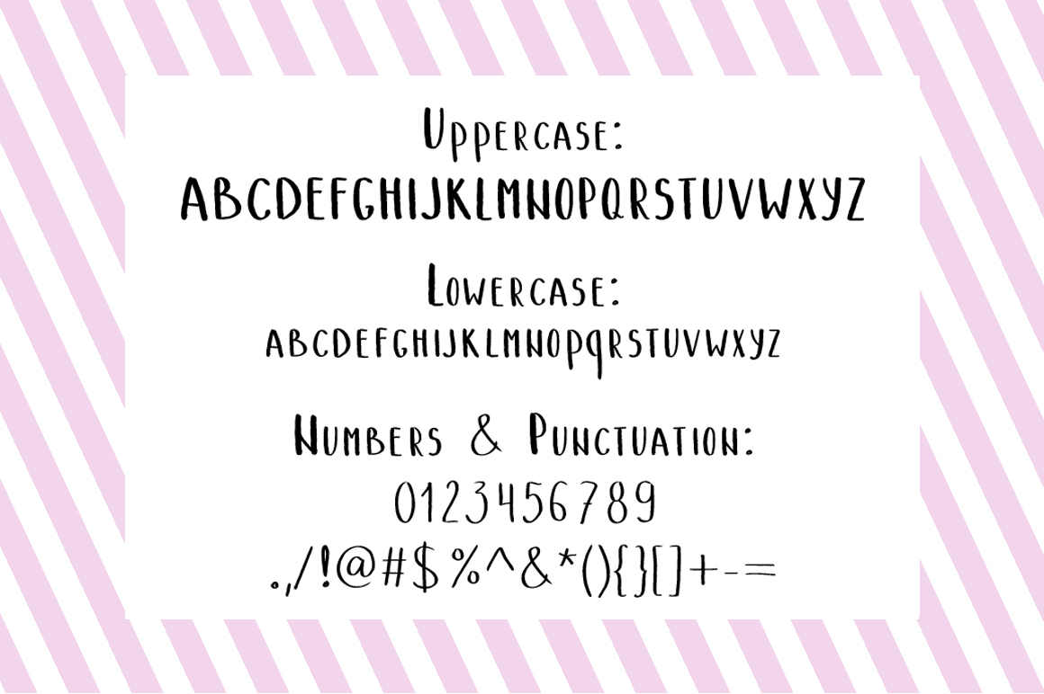 Cutie - hand drawn font