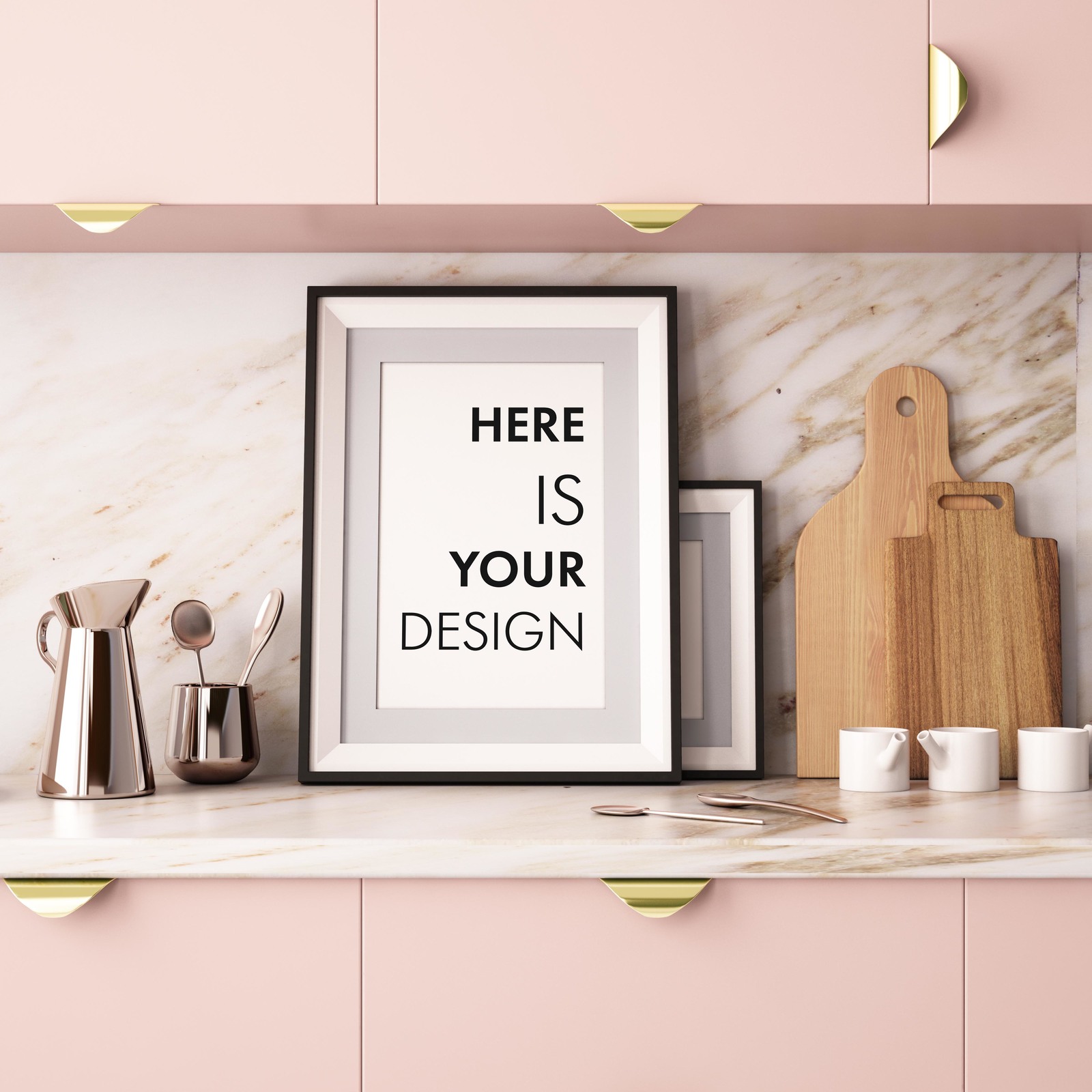 10 Mockups posters in the kitchen