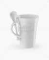 Glossy Cup With Spoon Mockup