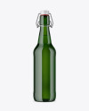 Green Glass Beugel Bottle Mockup