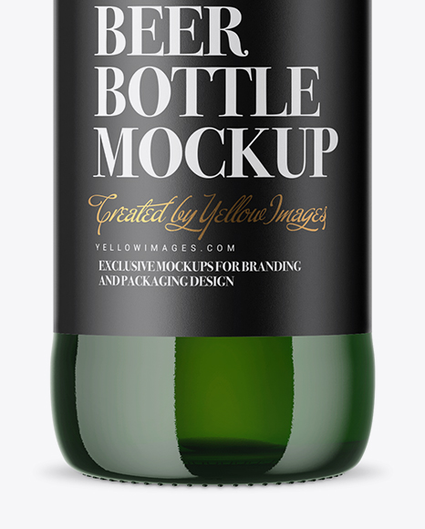 Green Glass Beugel Bottle Mockup - Free Download Images High Quality