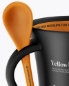 Matte Cup With Spoon Mockup