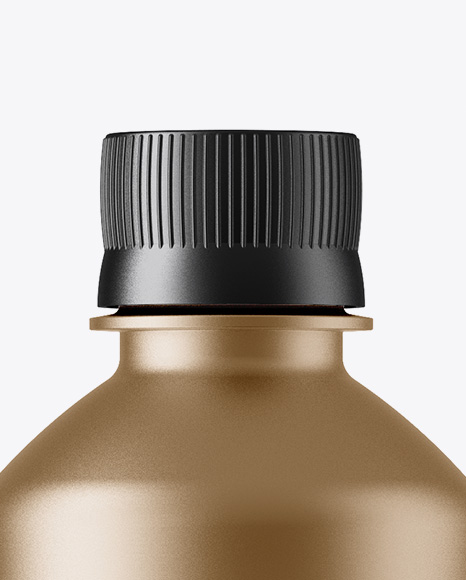 500ml Metallic PET Bottle Mockup