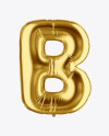 Letter B Foil Balloon Mockup